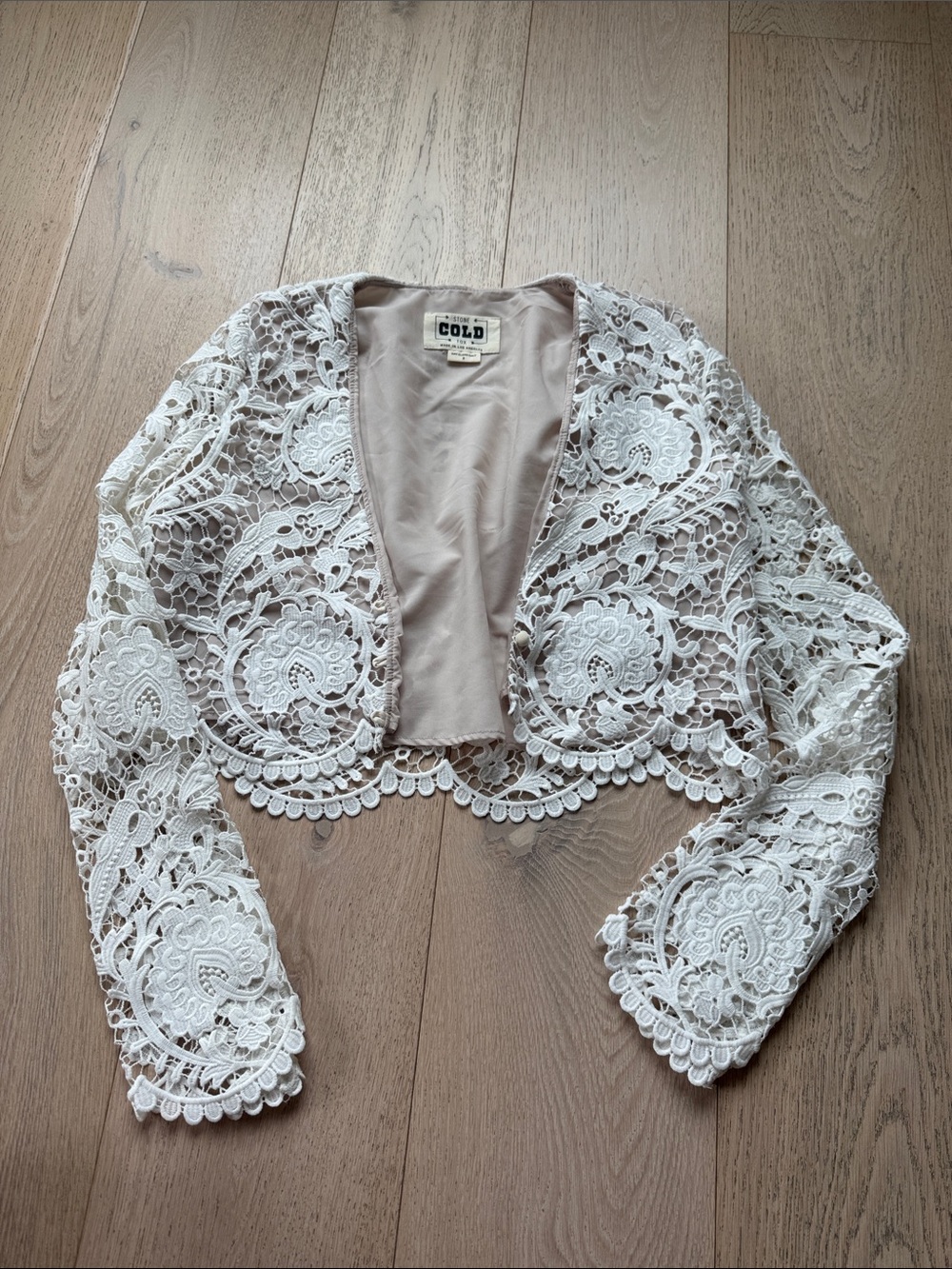 Stone Cold Fox Ivory Lace Cropped Bolero
